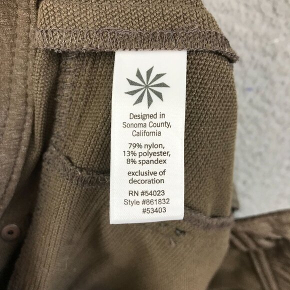 Athleta Take A Hike‎ Skirt Size 8 Brown Snap Side Detail Hiking Outdoor - Picture 10 of 11